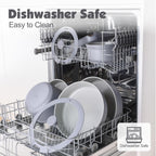 SENSARTE 17 Piece Ceramic Pots and Pans Set, Nonstick Detachable Handle Cookware, Induction Kitchen Cookware Set with Removable Handle, Dishwasher ＆ Oven Safe (Gray)