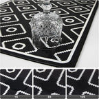 SUEH DESIGN Dish Drying Mat, Absorbent Coffee Mat 23.6 x 15.7 in Quick Dry Kitchen Drying Dish Drain Mat for Kitchen Counter Coffee Bar, Black