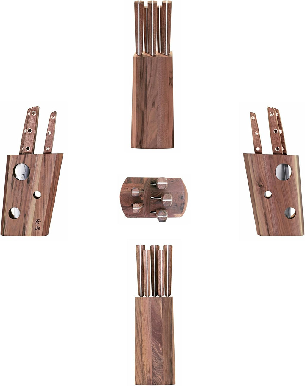 Cangshan W Series 6 Piece German Steel Knife Block Set, Walnut