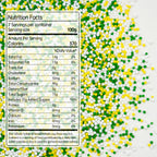 Green Nonpareils Sprinkles for Cake Decorating, Edible Yellow Green And White Candy, Fun Spring Baking Sugar, Perfect for Cake Decorations, Cupcake Topper, Ice Cream, 150g/5.29oz