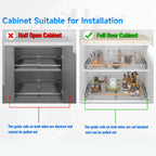 2Pack Expandable Pull Out Cabinet Organizer,12.2~17.9"W x 22.5"D Heavy Duty Slide Out Shelves Adjustable Height Cabinet Pull Out Shelves,Expandable Width Spice Rack Organizer for Kitchen