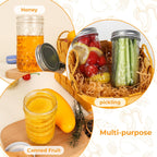 Eathtek 12 oz Mason Jars 20 Pack, 360ml Mini Canning Jars with Regular Lids for Jelly Herbs Spice Honey Storage, Small Glass Jars Candle jars, Extra Lids Tags Label Included