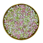 Flower Sprinkles Candy Mix Size Edible Pearls Cake Decorations Cupcake Toppers Cookie Decorating Perfect for Wedding Party Valentine Halloween Christmas Supplies 4.58OZ