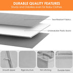 Drawer Organizer Clothes, 8 Pack Dresser Organizer Bins for Baby Clothes, Underwear Sock, Fabric Closet Organization and Storage Dividers for Nursery Bedroom (48 Compartments, Grey)