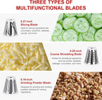 Updated Shredder Cheese Grater Attachment for KitchenAid Stand Mixers, Salad Machine with Vegetable Slicer, Salad Maker, Food Slicers Slicer Shredder Attachment with 3 Blades Dishwasher Safe