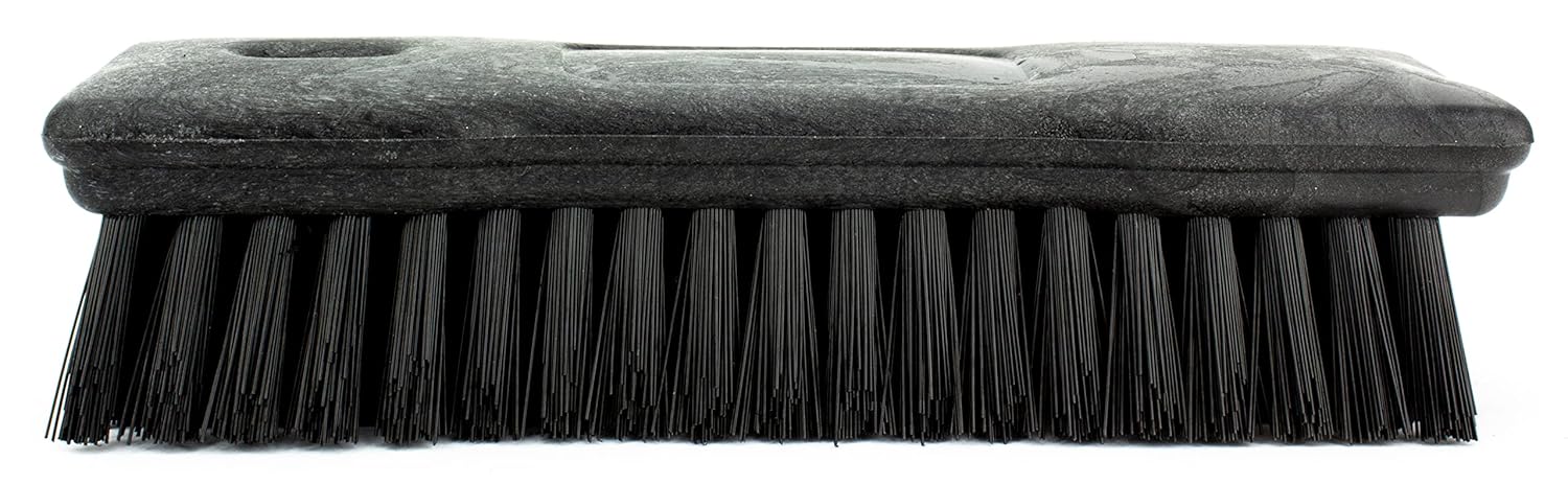 SPARTA Comfort Grip Scrub Brush Hand Brush for Bathroom, Kitchens, Countertop, Plastic, 8 Inches, Black
