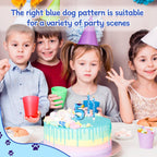 13PCS Blue Dog Paw Birthday Candles Set Cake Topper Numeral Birthday Candles for Boy Girl Dog Paw Decoration(Number 5)