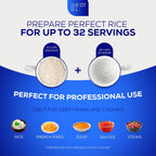 Universal (Professional Large) Caldero 32 Cups - 11.6 QT / 11 L, Stainless Aluminum Pot, Even Heat Distribution and Fast Cooking Dutch Oven Pot, Ergonomic Handles, Ideal for Rice, and French Fries