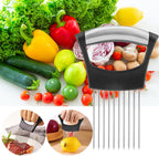 JAYVAR Onion Holder for Slicing, 3 Pieces Tomato Slicer, Stainless Steel Onion Chopper Veggie Cutter for Potato and Avocados, Food Slicer Assistant Tool, Useful Kitchen Gadgets Meat Tenderizer