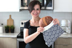 2 XL Beeswax Bread Bags for Homemade Sourdough, Produce, Sandwiches & Lunchbox Use - Reusable Bread Storage Bags, Washable (2-Pack)