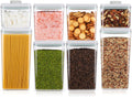 8 Pcs Pop Food Storage Containers Airtight Food Storage Containers Set with Lids Kitchen Pantry Organization and Storage, 3.4Qt, 2.8Qt, 2.1Qt, 1.2Qt