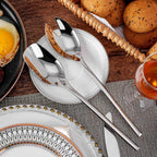KEAWELL Premium 10" Salad Serving Set, 18/10 Stainless Steel, Mirror-Polished, Includes Salad Spoon and Fork, Set of 2
