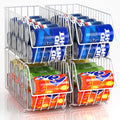 4 Tier Stackable Can Organizer For Pantry, Canned Goods Organizers And Storage For Kitchen, Soup Soda Can Dispenser For Pantry (L 15.35in X W 5.78in X H 25.59in) (white, 4-pack)