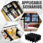 Blosssound 15pcs 5.12x 15 Tall Drawer Divider Adjustable Drawer Organizer DIY Ultra Deep Storage Organizer Separator with Fixed Buckle for Underwear Socks Dormitory Office Kitchen Bedroom(Black)