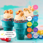 Sprinkle Pop Cool Rainbow Nonpareil Sprinkle Mix| with hues of Blue Purple Pink Non Pareil Sprinkles| Decorating Nonpareils Made in USA for Birthday Cupcakes Donuts Cakes Cookies, 2oz