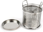 LENITH Stainless Steel Kitchen Round Utensil Holder - Weighted Base for Stability - Utensil Crock With Removable Divider for Easy Cleaning (Round Tulip)