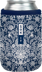 Sok It CanSok Sleeve for Beer & Soda Insulated Neoprene Cover (Royal Lace, 12oz Can Sleeve)