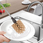 Stainless Steel Long Handle Water Bottle Brush, Flexible Scrubbing Brush for Cleaning Water Bottles, Baby Water Bottles, Glassware, Food Jars, Sports Jugs, Sobriety Jugs, 15 in.