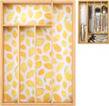 Drawer Organizer - Silverware Organizer with 5 Slots, Lemon Print