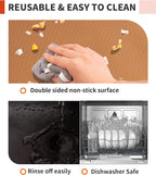 3 Pack Oven Liners for Bottom of Oven, 17x25" Large Heavy Duty Non-Stick Reusable Oven Mat for Electric, Gas, Toaster & Convection Ovens - BPA & PFOA Free, Dishwasher Safe, Kitchen Essentials, Copper