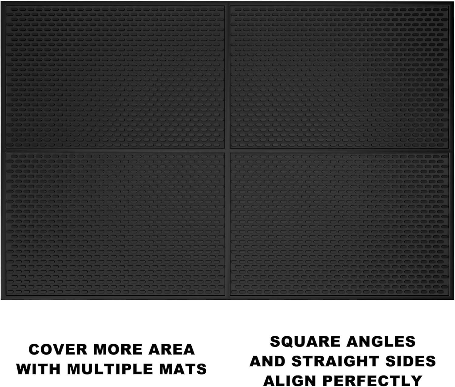 2 Pack Silicone Bar Mat - 1/2 Inch Thick Heat-Resistant and Food Safe Drip Mat - Spill Mats for Counter Top - Kitchen Service Mat, Coffee Bar, Restaurant - Drying Mat - 18 x 12 Inches