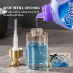 Enra Gold Foaming Soap Dispenser, 12oz Thick Glass Bathroom & Kitchen Dispenser with Stainless Steel Pump