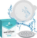 100 Pack, Disposable Shower Drain Hair Catcher Mesh Stickers