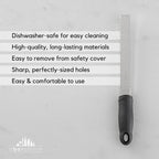 A Bar Above Cheese Grater & Lemon Zester-Chef-Grade Stainless-Steel Citrus Rasp, 12″ Hard-Cheese Grater for Parmesan, Ginger, Garlic, & Cocktail Garnish