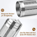 Tea Infusers for Loose Tea, (2 Pack) 18/8 Stainless Steel Tea Strainer Set, Extra Fine Mesh Tea Steeper for Brew Tea, Spices & Seasoning