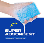 SCRUBIT 48-Count Sponges Kitchen for Dishes Cleaning - Non-Scratch Dish Scrub Sponge - Packaging May Vary, Natural Cellulose Kitchen Sponges