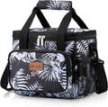 Lifewit Medium Lunch Bag Insulated Lunch Box Soft Cooler Cooling Tote for Adult Men Women, Flower 12-Can (9L)