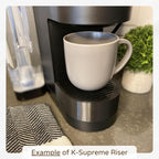 Drip Tray Mug/Cup Riser Made for the Keurig to Reduce Splashes - Riser Only (Black, K-Cafe Special Edition 1.7 inches Tall)