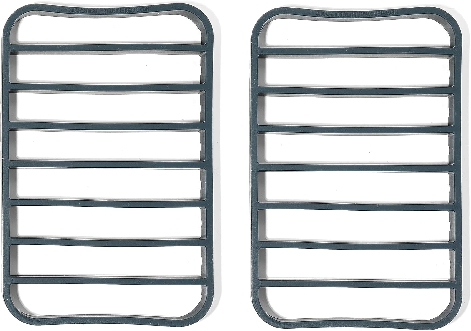 The Silicone Kitchen Silicone Roasting Rack Pan Extra Large, Dishwasher Safe, BPA Free, Non-Toxic, 7 in by 10.75 in, Navy, 2 Pack