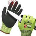 Schwer ProGuard Highest Level Cut Resistant Work Gloves PR3326 for Extreme Protection，ANSI A9 Cut Gloves with Reinforced Thumb, Non Slip, Non PFAS, Durable, Touch-screen, Yellow 2 Pairs（M）