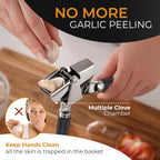 ORBLUE Garlic Press Stainless Steel - Premium Professional Grade Garlic Mincer, Crusher & Peeler Set - Easy Clean, Dishwasher Safe & Rust-proof, Black