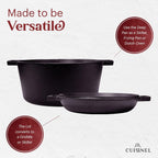 Cast Iron Double Dutch Oven - Pre-Seasoned 5-Quart Set – 2-in-1 Multi-Cooker: 5-Qt Deep Pot + 10" Skillet - Frying Pan Converts to Lid of Combo Dutch Oven – Grill, Stove Top, BBQ and Induction Use