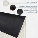 SUEH DESIGN Dish Drying Mat, Absorbent Coffee Mat 23.6 x 15.7 in Quick Dry Kitchen Drying Dish Drain Mat for Kitchen Counter Coffee Bar, Khaki