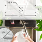 The Original Ternal Sinkmat Drip Catcher & Splash Guard, Faucet Mat for Sinks – Absorbent Microfiber, Machine Washable Counter Protector & Drying Mat for Kitchen, Bathroom or RV [Black, XL, 1 Pack]