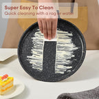 JEETEE Crepe Pan Nonstick, 11 inch Comales Para Tortillas Griddle Pan for Stove Top, Granite Coating Flat Pancake Pan Dosa Tawa, PFOA FREE and Induction Compatible (Grey)