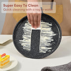 JEETEE Crepe Pan Nonstick, 9.5 inch Comales Para Tortillas Griddle Pan for Stove Top, Granite Coating Flat Pancake Pan Dosa Tawa, PFOA FREE and Induction Compatible (Grey)