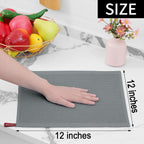Homaxy 100% Cotton Waffle Weave Kitchen Dish Cloths, Ultra Soft Absorbent Quick Drying Dish Towels, 12 x 12 Inches, 12-Pack, Grey