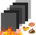 6Pcs Reusable Oven Liners for Toaster Oven, Non Stick Air Fryer Oven Liners Easy Clean Toaster Mat, Grill Baking Ma t Compatible with Cuisinart, Ninja, Kalorik Air Fryer Microwave(9 x 11 Inch)