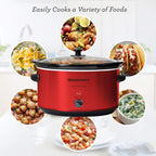 Elite Gourmet MST-900RXT# Electric Ceramic XL Jumbo Slow Cooker, Adjustable Temp, Entrees, Sauces, Stews & Dips, Dishwasher Safe Glass Lid & Crock, 8.5Qt, Stainless Steel