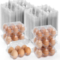 200PCS Clear Plastic Egg Cartons 6 Count,Half Dozen Egg Cartons Cheap Bulk for Chicken Eggs,Reusable Egg Holder for Family,Pasture,Farm Markets Display - Medium Egg Containers 2x3 Grids