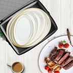 Quilted Platter Storage Case 2PACK-Fine China Storage Containers Hard Shell for Organizing,Stackable Plate Storage Containers with 8 Felt Dividers,dinnerware Storage,Moving Box,Moving Supplies