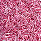 Rose Gold Rods Sprinkles, Edible Pearl Sprinkles for Cupcake Decorating, Donut, Cake Decorations, Wedding Party Valentines Easter Supplies, 120g/4.23oz