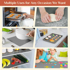 Silicone Baking Mat, 12 IN x 6 FT Free Cutting Baking Sheet, Non-Stick Reusable Dough & Pastry Mat, Non-Slip Silicone Mat Roll for Air Fryer Liner, Freeze Dryer, Oven Baking Pan, Kitchen Counter