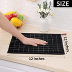 Homaxy 100% Cotton Terry Kitchen Dish Cloths, Ultra Soft and Absorbent Dish Towels for Kitchen, Suitable for Drying and Washing Dishes, 12 Pack, 12 x 12 Inches, Black