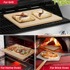 Unicook Large Pizza Stone for Oven 20 Inch, Rectangular Baking Stone 20" x 13.5" x 0.67", Heavy Duty Cordierite Bread Pan, Thermal Shock Resistant, Ideal for Baking Large or 2 Personal Pizzas