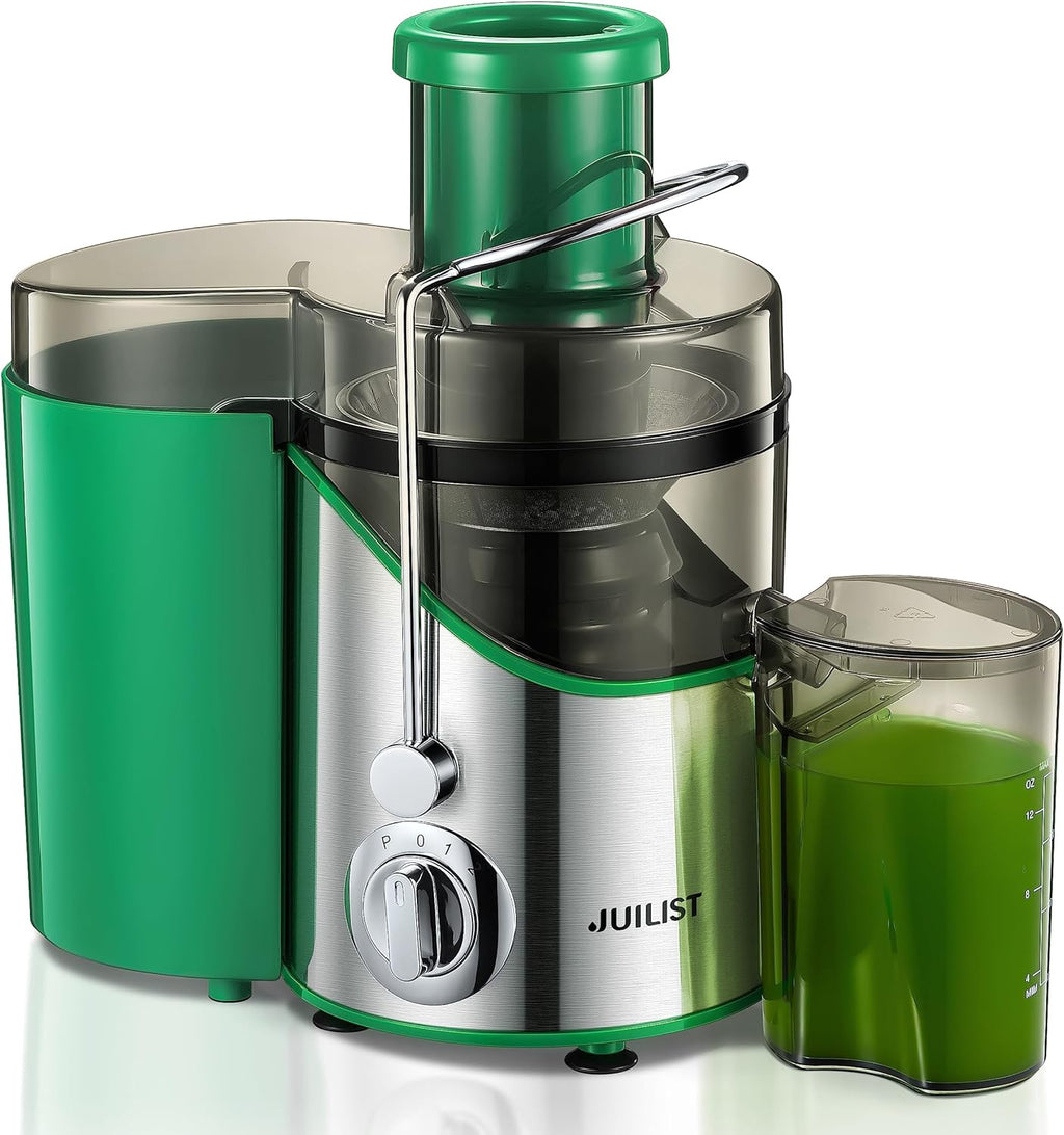 Juicer Machines, Juilist 3" Wide Mouth Juicer Extractor, for Vegetable and Fruit with 3-Speed Setting, 400W Motor, Easy to Clean, Green